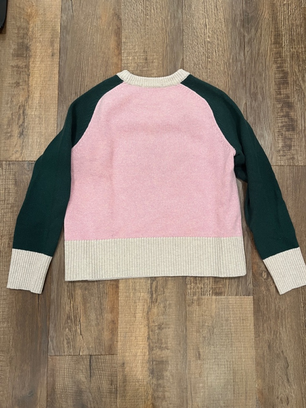Boden Pink Center Colorblock Crewneck Medium - Picture 4 of 4